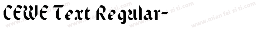CEWE Text Regular字体转换
